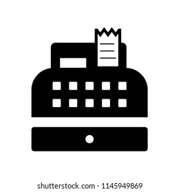 Cash register icon vector icon. Simple element illustration. Cash register symbol design. Can be used for web and mobile.