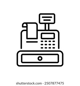 Cash Register icon vector stock illustration