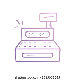 Cash Register icon vector stock illustration