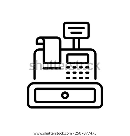 Cash Register icon vector stock illustration