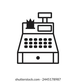 cash register icon vector template illustration logo design