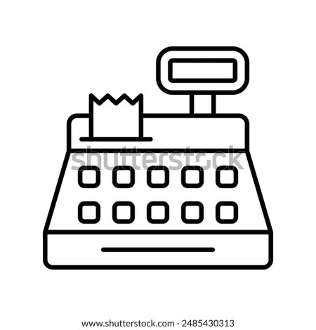 cash register icon with white background vector stock illustration