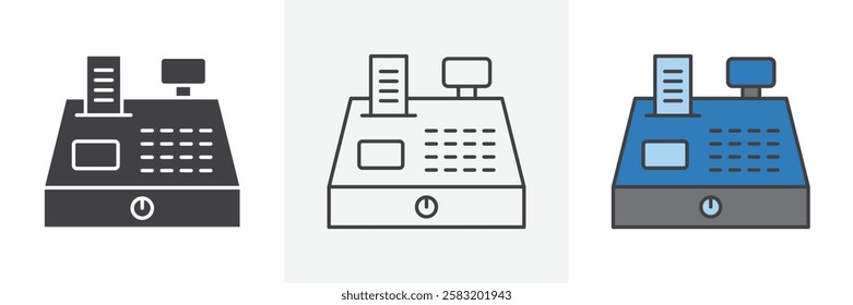 Cash register icons pack for website designs