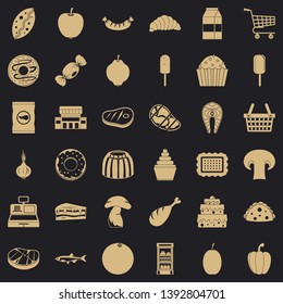 Cash register icons set. Simple style of 36 cash register vector icons for web for any design