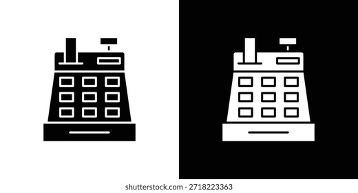 Iconos de caja registradora. Vector Plantilla Ilustración Símbolo Píxeles Perfecto