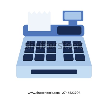 Cash Register Illustration icon concept
