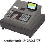 cash register, indoor payment point, cash. market safe. cashier. shopping receipt.