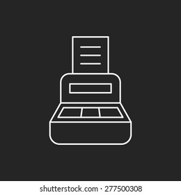 Cash register line icon