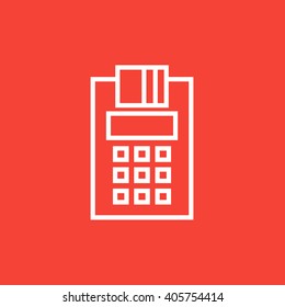 Cash register line icon.