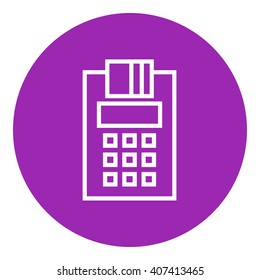 Cash register line icon.
