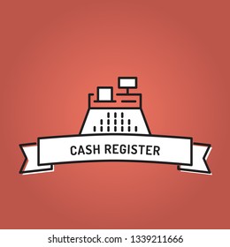 CASH REGISTER LINE ICON SET