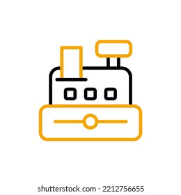 cash register line icon. Simple element illustration. cash register concept outline symbol design.