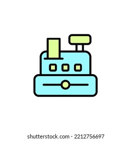 icono de la línea de registro de efectivo. Ilustración de elemento simple. diseño de símbolos de esquema de concepto de registro de efectivo.