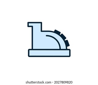 Cash register line icon. Vector symbol in trendy flat style on white background. Commerce sing for design.