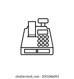 cash register machine icon, cash vector, machine illustration