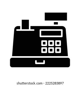 ilustración vectorial de icono de máquina registradora de efectivo