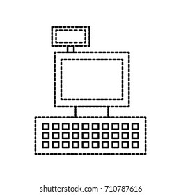 cash register machine keypad display for supermarket