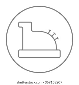 Cash register machine line icon.