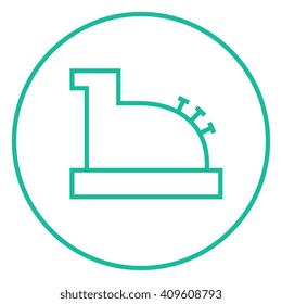 Cash register machine line icon.