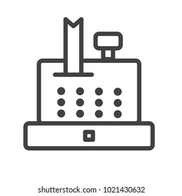 cash register outline icon