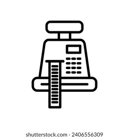 Cash Register in outline icon. Vector illustration from online payment icons collection. Editable graphic resources for many purposes.