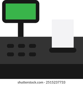 Cash Register Payment Icon Vector Flat Illustration