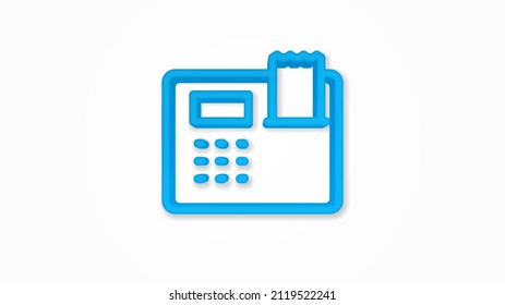 cash register realistic icon. 3d vector illustration. Isolated line color pictogram. Transparent shadows