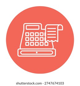 Cash register with receipt vector