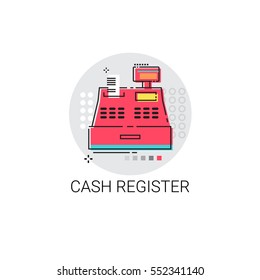 Cash Register Retail Shop Icon Vector Illustration