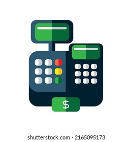 cash register for sales icon vector