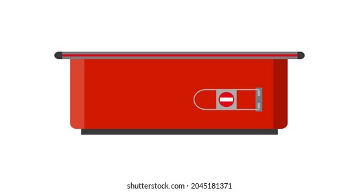 Cash register in the store. Vector illustration