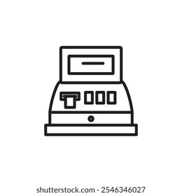 Cash Register thin line vector icon