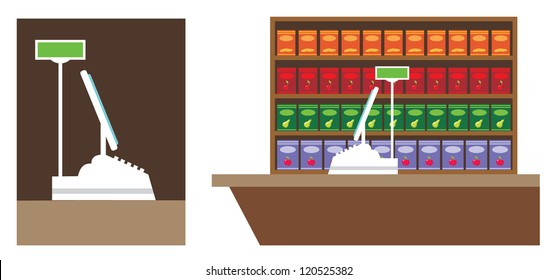 Cash register. vector