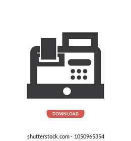 Cash register vector icon 