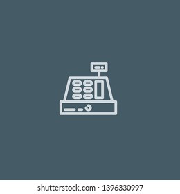 Cash Register vector icon. Cash Register concept stroke symbol design. Thin graphic elements vector illustration, outline pattern for your web site design, logo, UI. EPS 10.