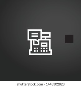 Cash Register vector icon. Cash Register concept stroke symbol design. Thin graphic elements vector illustration, outline pattern for your web site design, logo, UI. EPS 10.