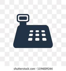 Cash register vector icon isolated on transparent background, Cash register transparency concept can be used web and mobile