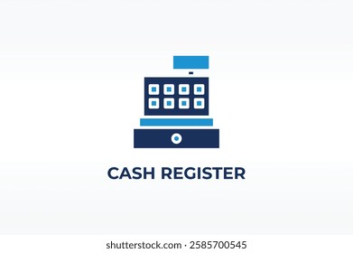 Cash Register vector, icon or logo sign isolated symbol illustration