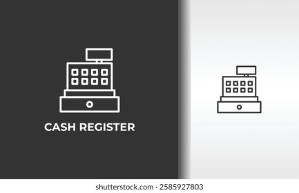 Cash Register Vector, Icon Or Logo Sign Isolated Symbol Illustration