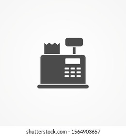 Cash register vector icon sign symbol