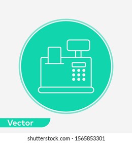 Cash register vector icon sign symbol