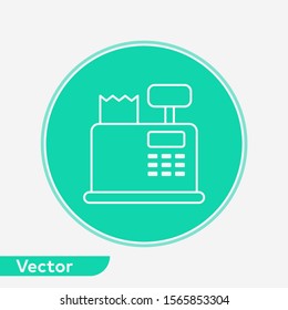 Cash register vector icon sign symbol