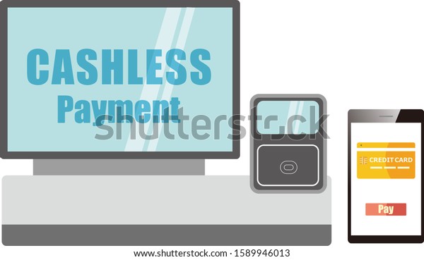 Cash Register Vector Illustration Image Electronic Stock Vector Royalty Free