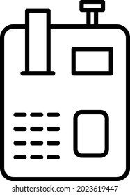 Cash Register Vector Line Icon Design
