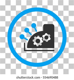 Cash Register vector pictograph. Illustration style is flat iconic bicolor blue and gray symbol on a transparent background.