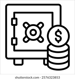 Cash Reserve Icon Element For Design