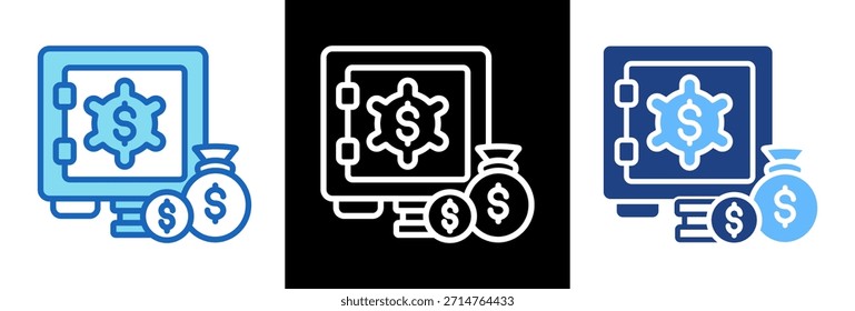 Cash Reserve Icon triplestyle Vector Illustration