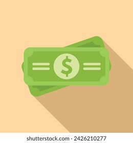 Cash for retirement travel icon flat vector. Healthy service. Pension person