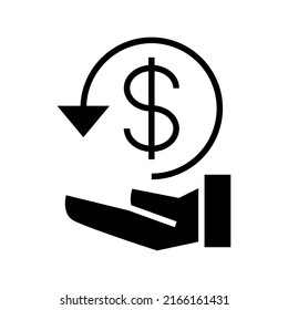 cash return icon or logo isolated sign symbol vector illustration - high quality black style vector icons
