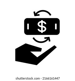 cash return icon or logo isolated sign symbol vector illustration - high quality black style vector icons
